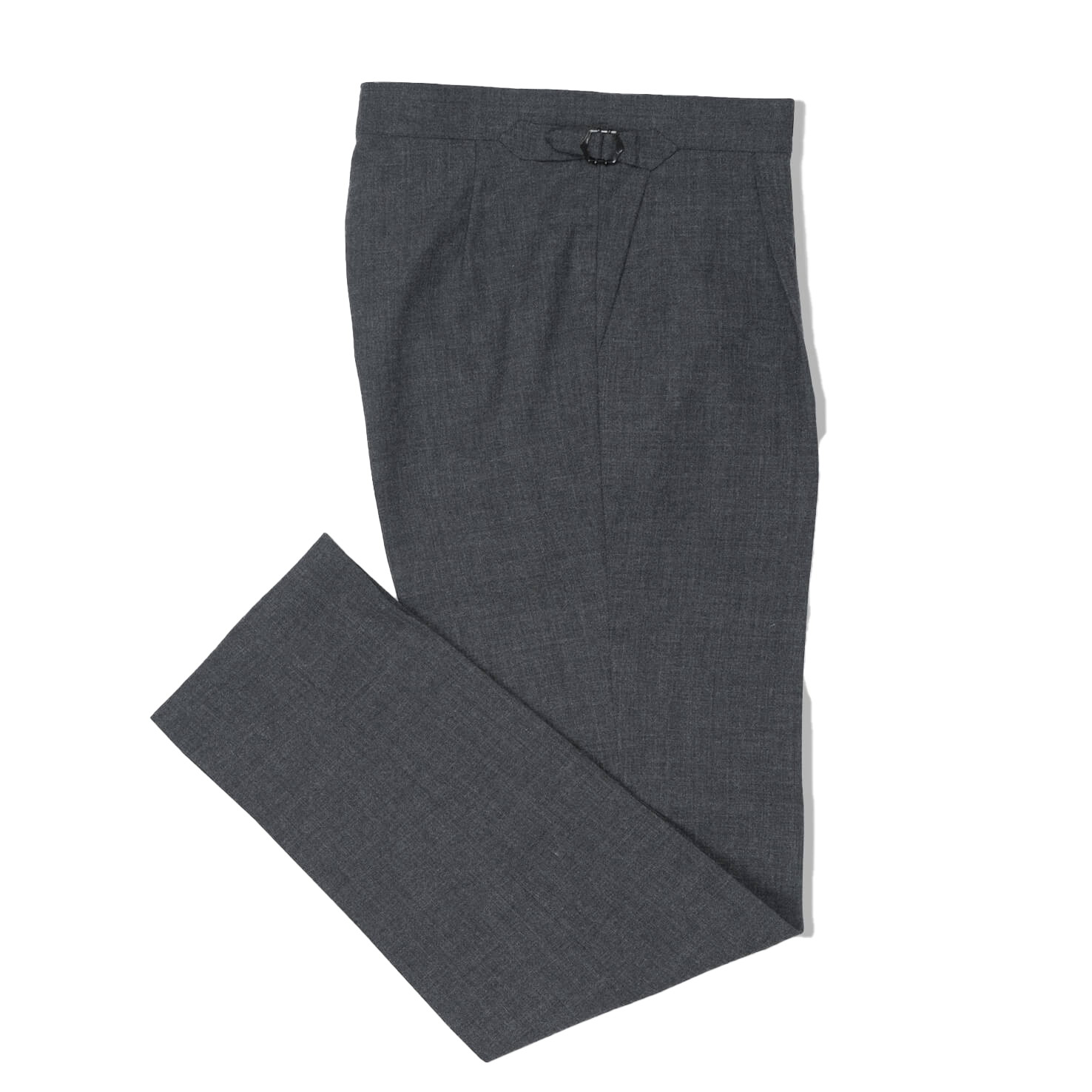 Pleat Front Trouser In Dark High Twist Wool