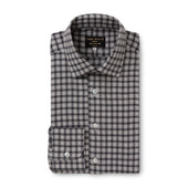 Grey Check Wool Cotton Blend Shirt New