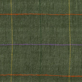 Check Cashmere Pocket Square in Green and Lilac