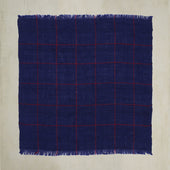 Check Cashmere Pocket Square In And Red