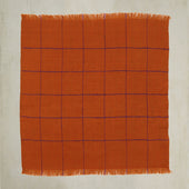 Check Cashmere Pocket Square In And Blue