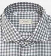 Chemise Grise En Coton Carreaux