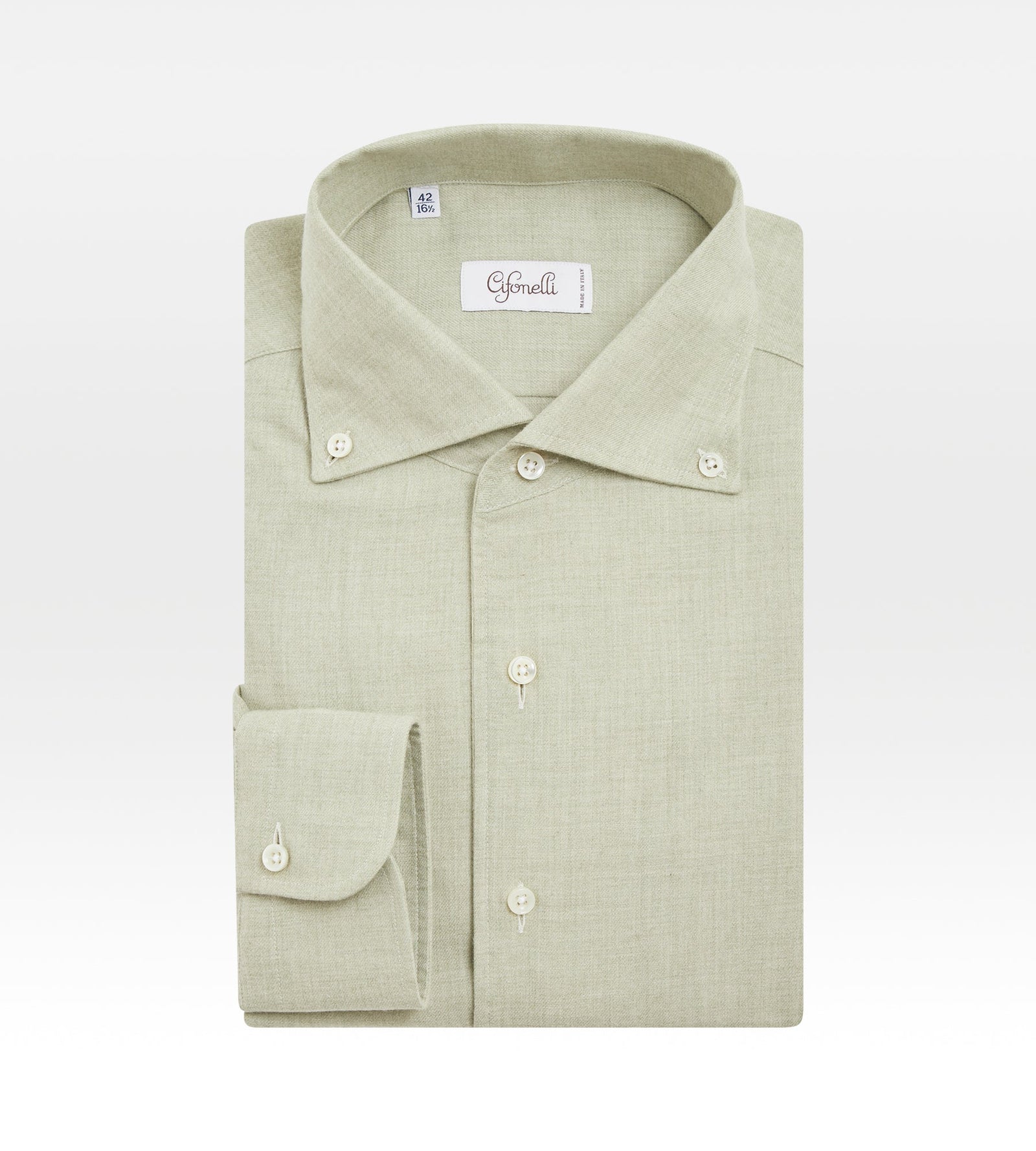 Chemise vert d'eau en coton