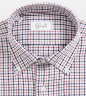 Chemise Bleue Blanche Et Rouges En Coton Carreaux