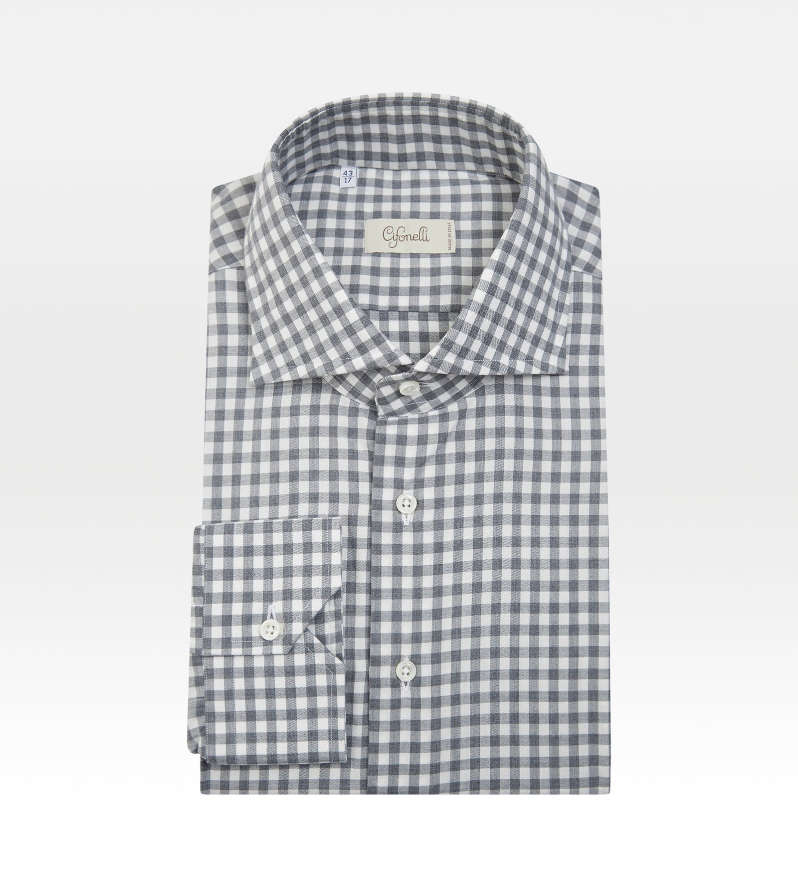 Chemise Grise En Coton Carreaux