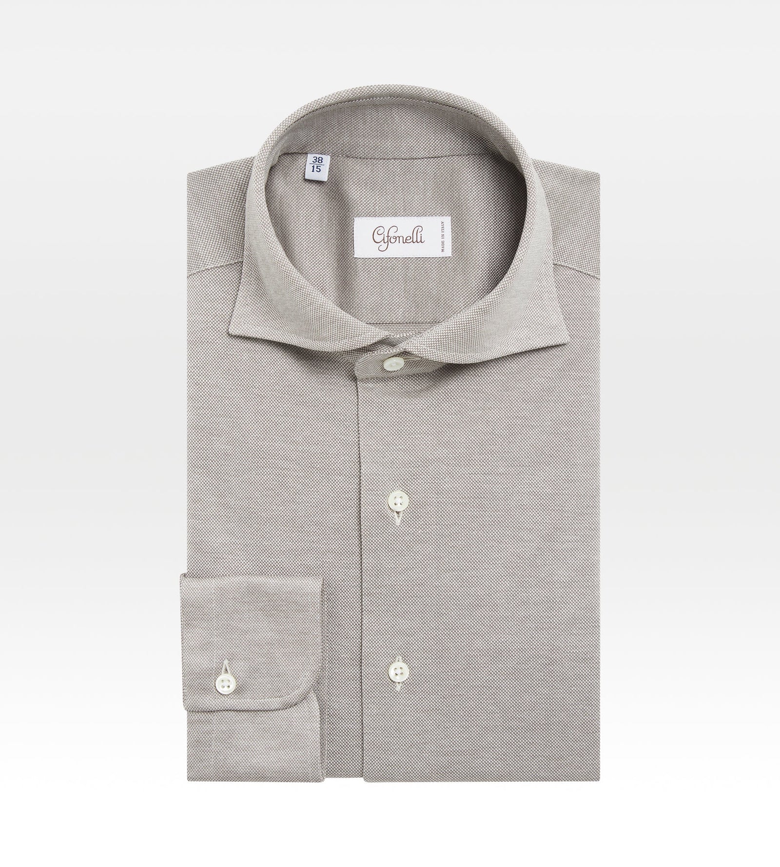 Chemise Grise En Coton Piqu