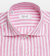 Chemise Et Blanche En Lin Rayures
