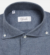 Chemise Bleu Fonc En Coton Piqu