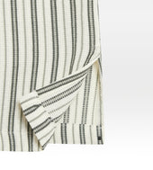 Chemise Kaki En Laine Manche Courte Rayures