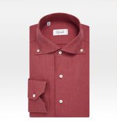 Chemise rouge en coton à motif chevrons