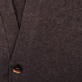 Cashmere Sleeveless Cardigan In Brown