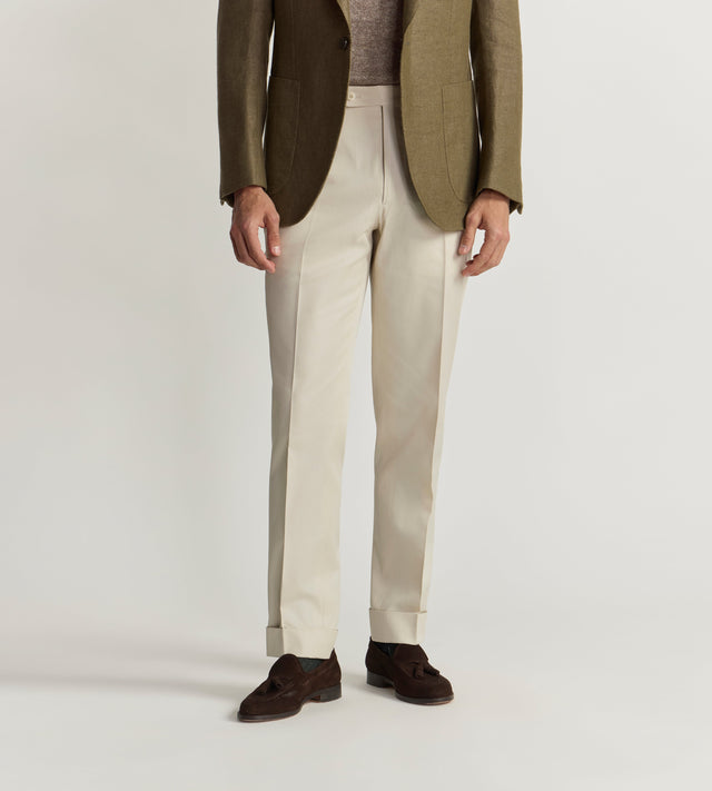 Pantalon écru en coton
