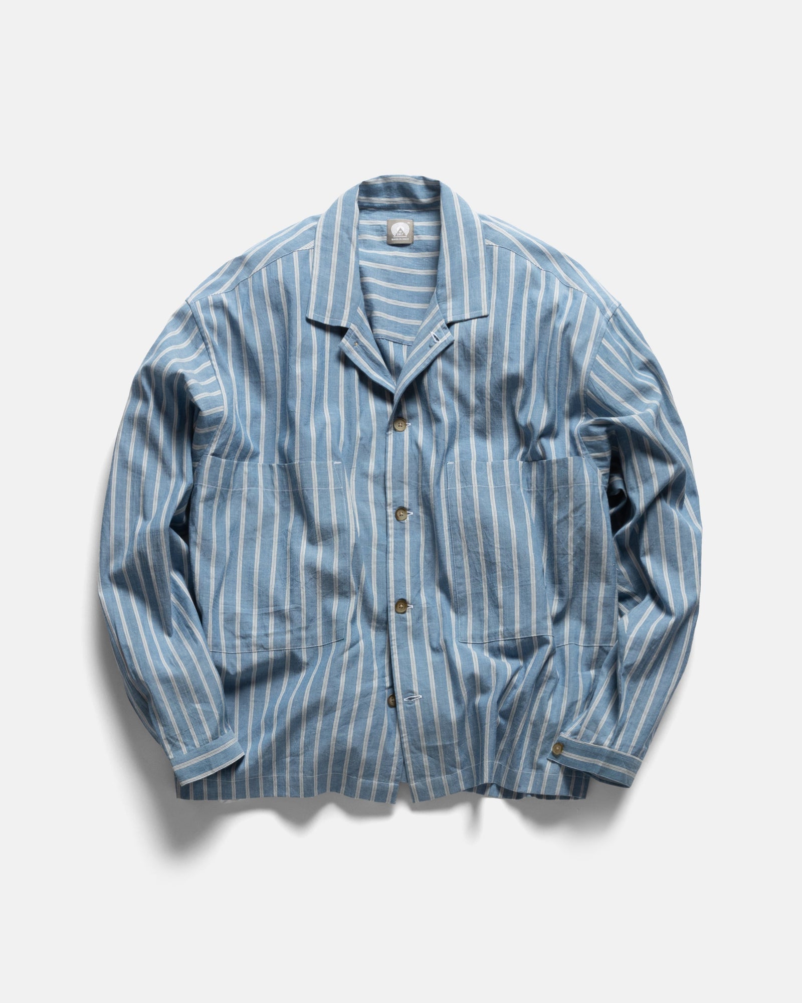 L S Sam Shirt Chambray White Yarn Dyed End On End Cotton