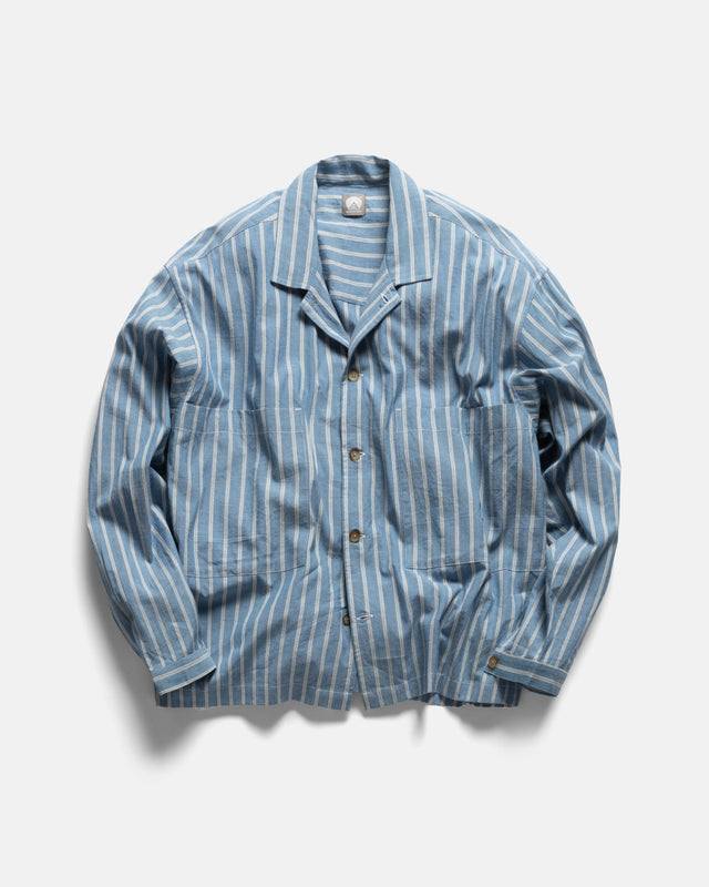 L/S SAM SHIRT - CHAMBRAY / WHITE / NAVY YARN DYED END ON END COTTON