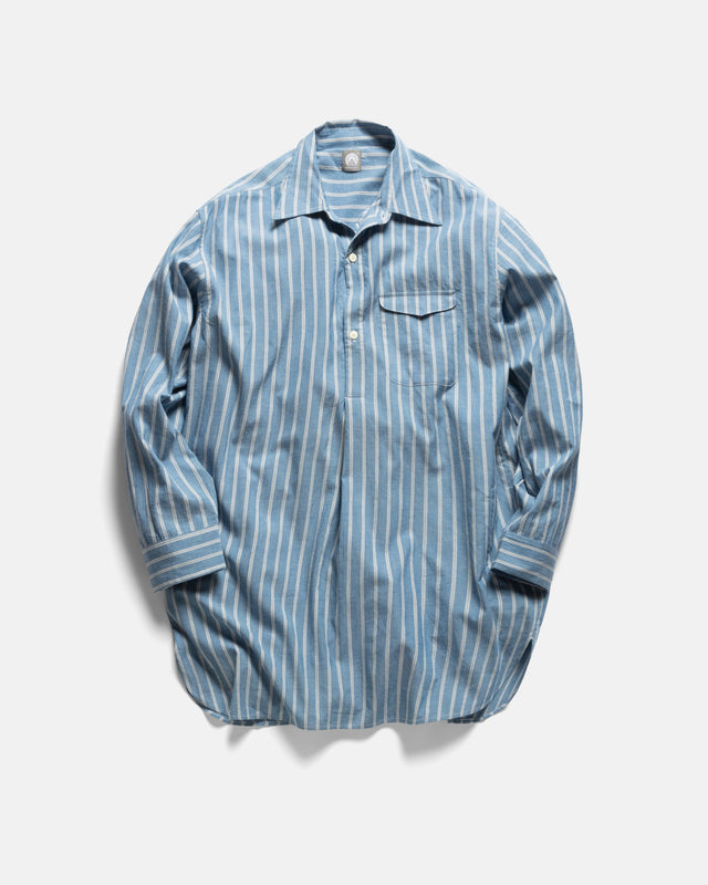 UDAI KURTA - CHAMBRAY / WHITE / NAVY YARN DYED END ON END COTTON