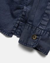 Wes Straight Hem Work Shirt Washed Pigment Dyed Poplin