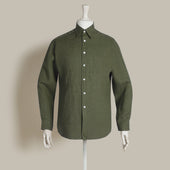Classic Fit Linen Shirt in Khaki