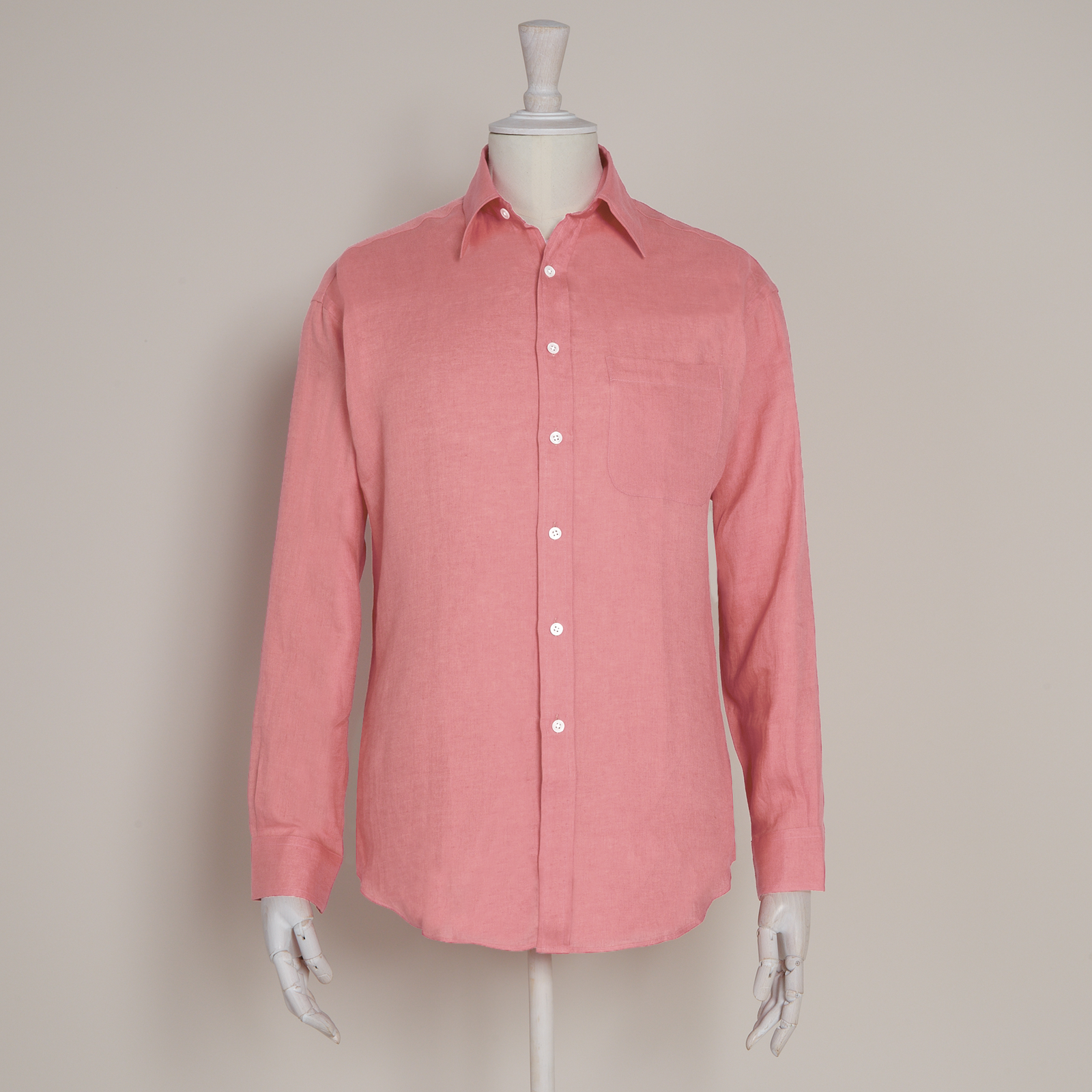 Classic Fit Linen Shirt in Antique Pink