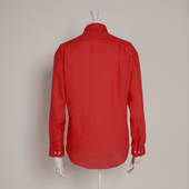 Classic Fit Linen Shirt in Red