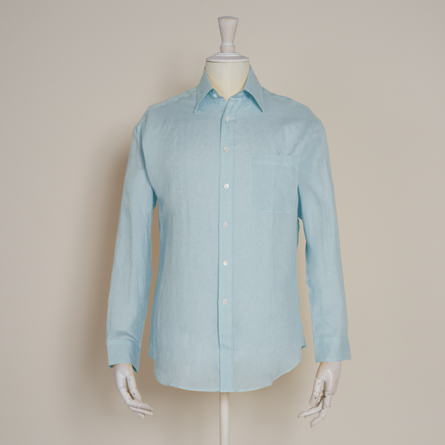 Classic Fit Linen Shirt in Sky