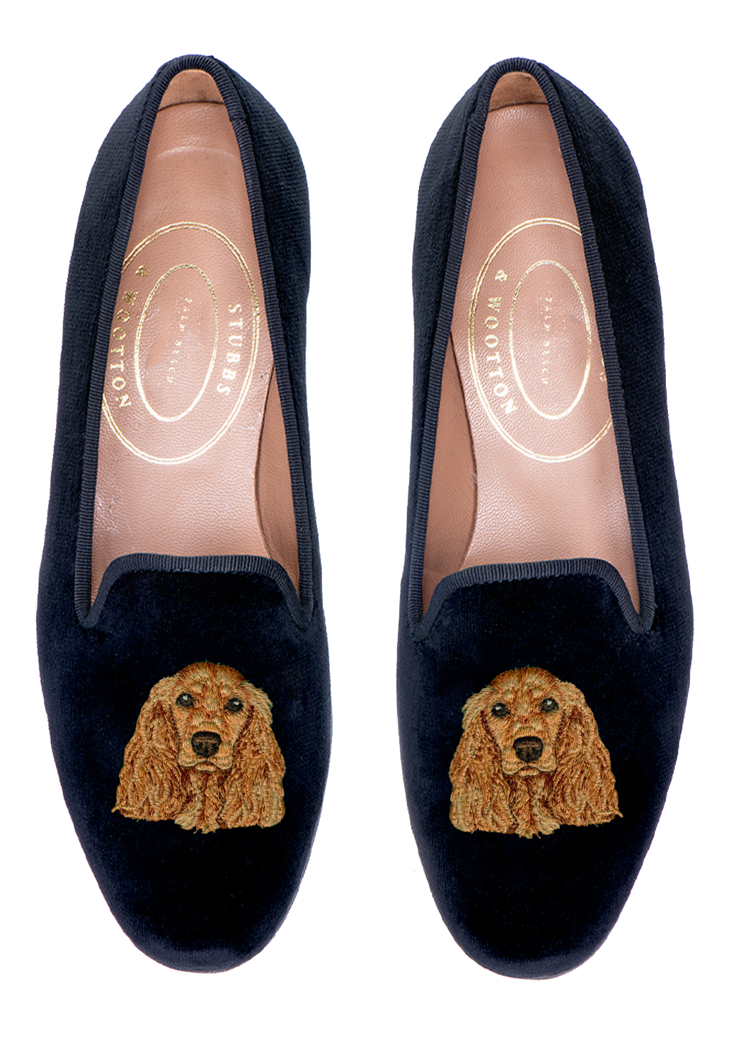 Cocker Spaniel Black Velvet Slipper (Men)