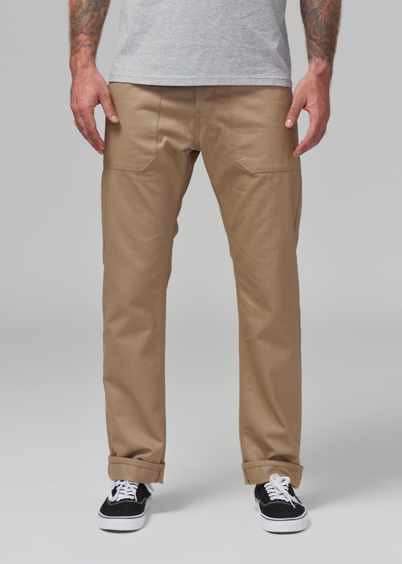 Fatigue Trousers Khaki Herringbone