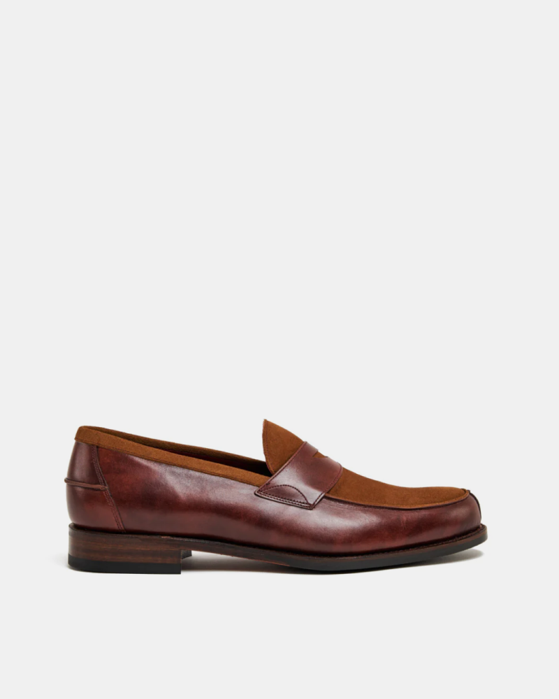 Museum Leather Tobacco Suede Loafer