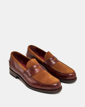 Museum Leather Tobacco Suede Loafer