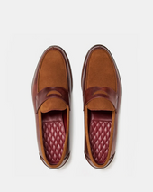 Museum Leather Tobacco Suede Loafer
