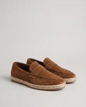 Cognac suede espadrilles - Made in Italy