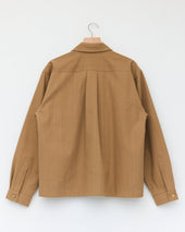 Box Zip Jacket Dark Beige