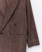 Double Breasted Blazer Washed Houndstooth