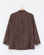 Double Breasted Blazer Washed Houndstooth