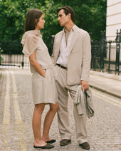 Double Pleated Trousers Seersucker
