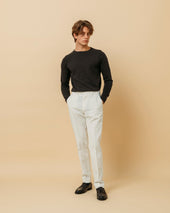 Cashmere Cotton Breton Stripe Sweater In And Navy