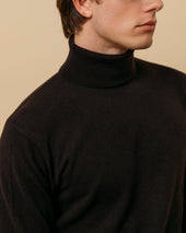 Cashmere Belmondo Rollneck In Dark Brown
