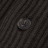 Cashmere Shawl Collar Cardigan In Dark