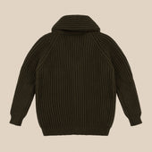Superfine Lambswool Shawl Collar Cardigan In