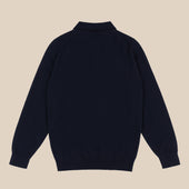 Cashmere polo shirt in navy