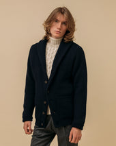 Cashmere Shawl Collar Cardigan In