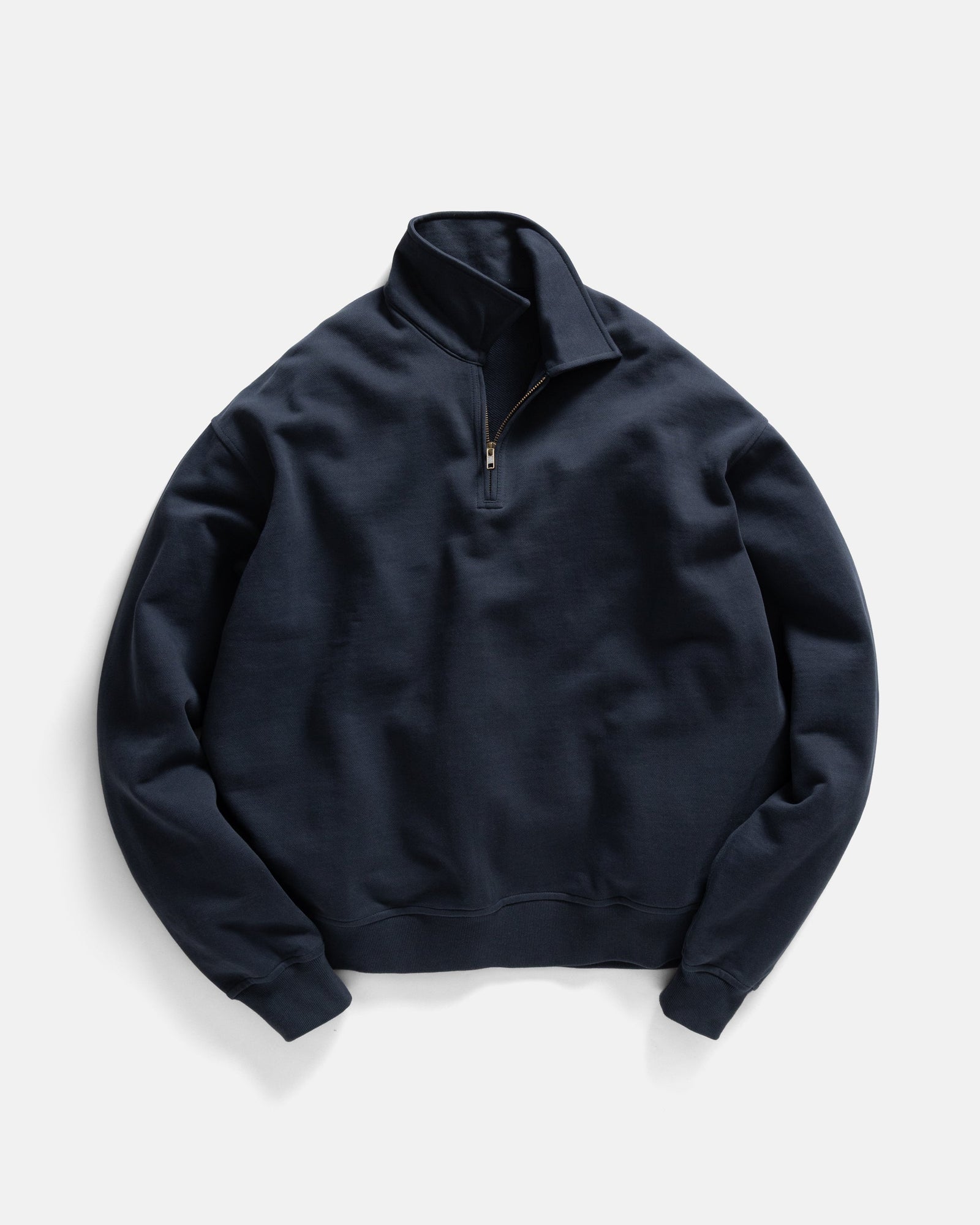 Collan Zip Collared Sweatshirt 19oz All Cotton Loopback Terry Fleece