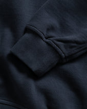 COLLAN ZIP COLLARED SWEATSHIRT - NAVY 19oz. ALL COTTON LOOPBACK TERRY FLEECE
