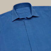 Silk Collared Shirt With Fly Front In