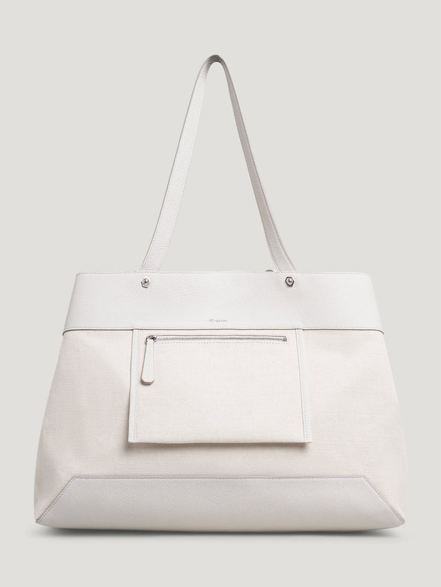 White Pocket Tote