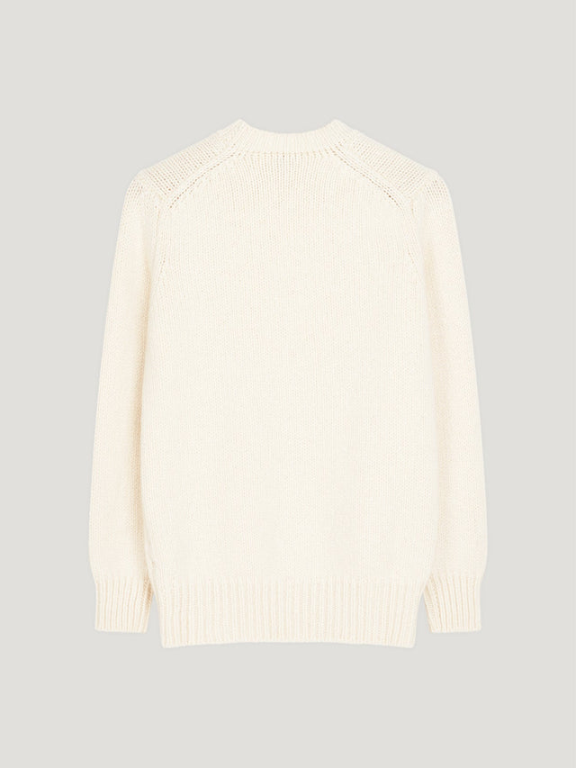 Winter White Super Luxe Cashmere Crewneck