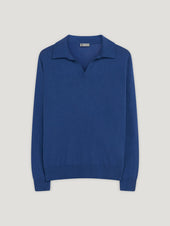 Open Collar Long Sleeve Polo
