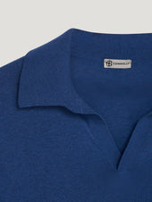 Open Collar Long Sleeve Polo