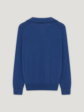 Open Collar Long Sleeve Polo