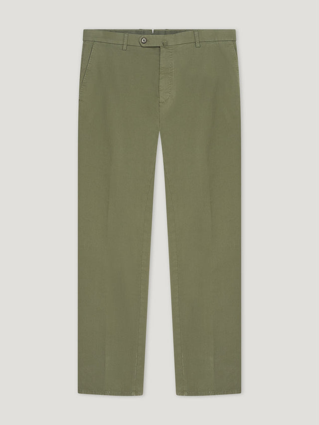 Green Gabardine Trousers