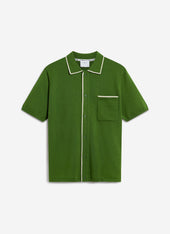 Contrast Trim Shirt Wool With Cream